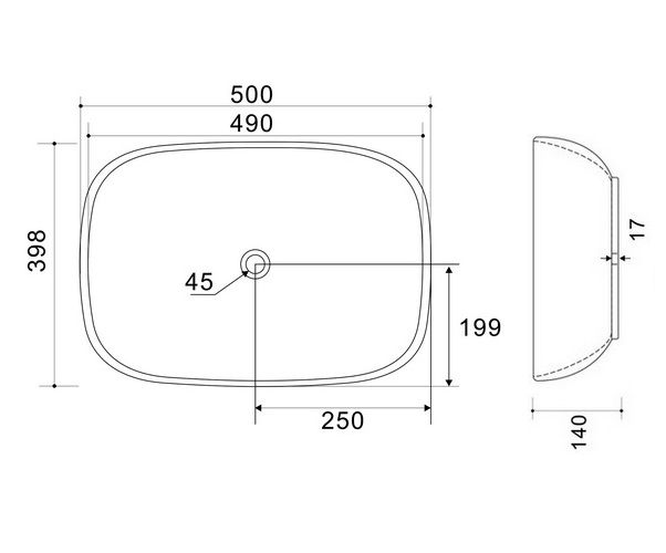 раковина WONZON & WOGHAND TAHOE 50